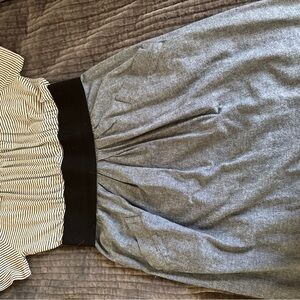 Tiana B. Black Stripped and Denim Dress